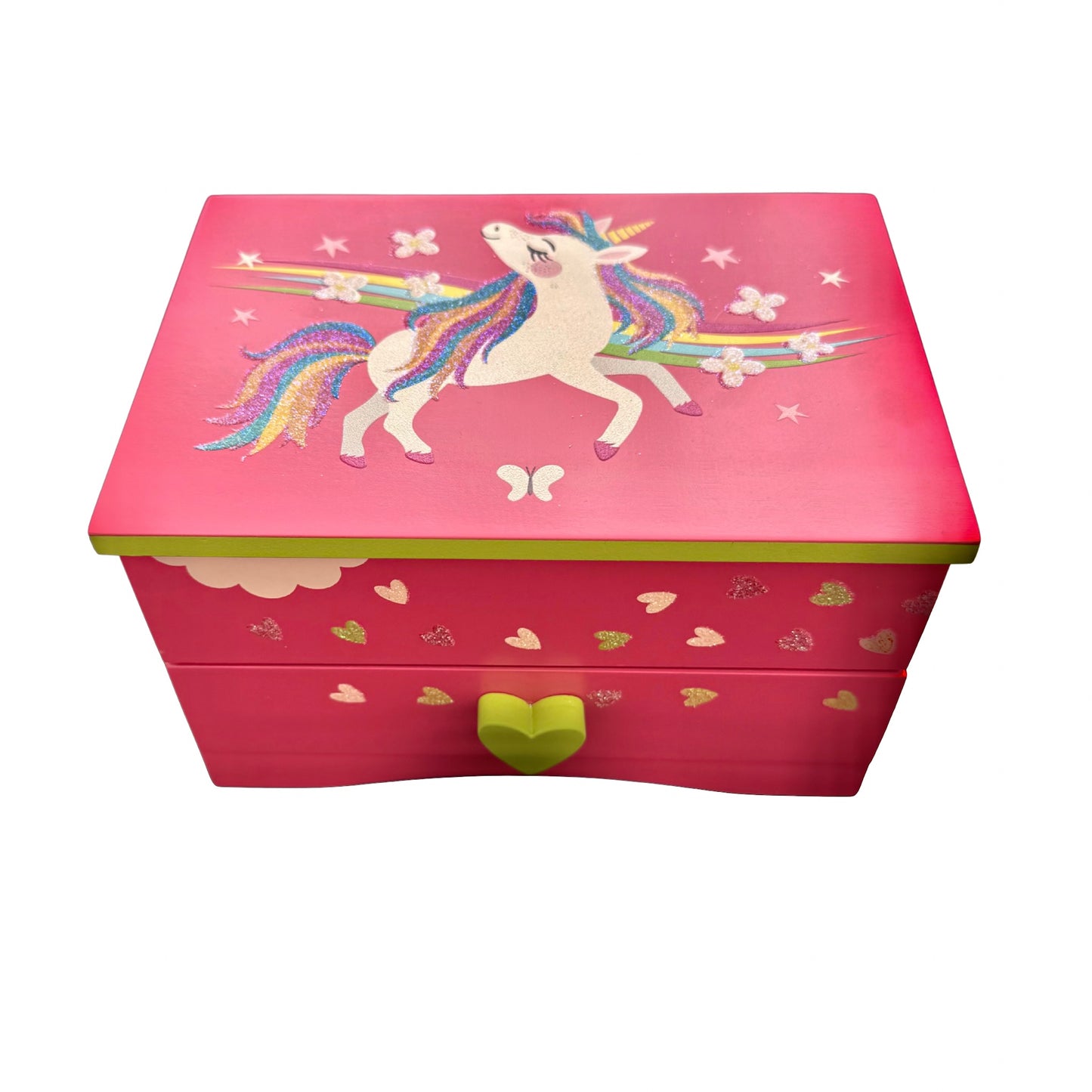 Unicorn Musical Jewellery Box Including Charm Bracelet