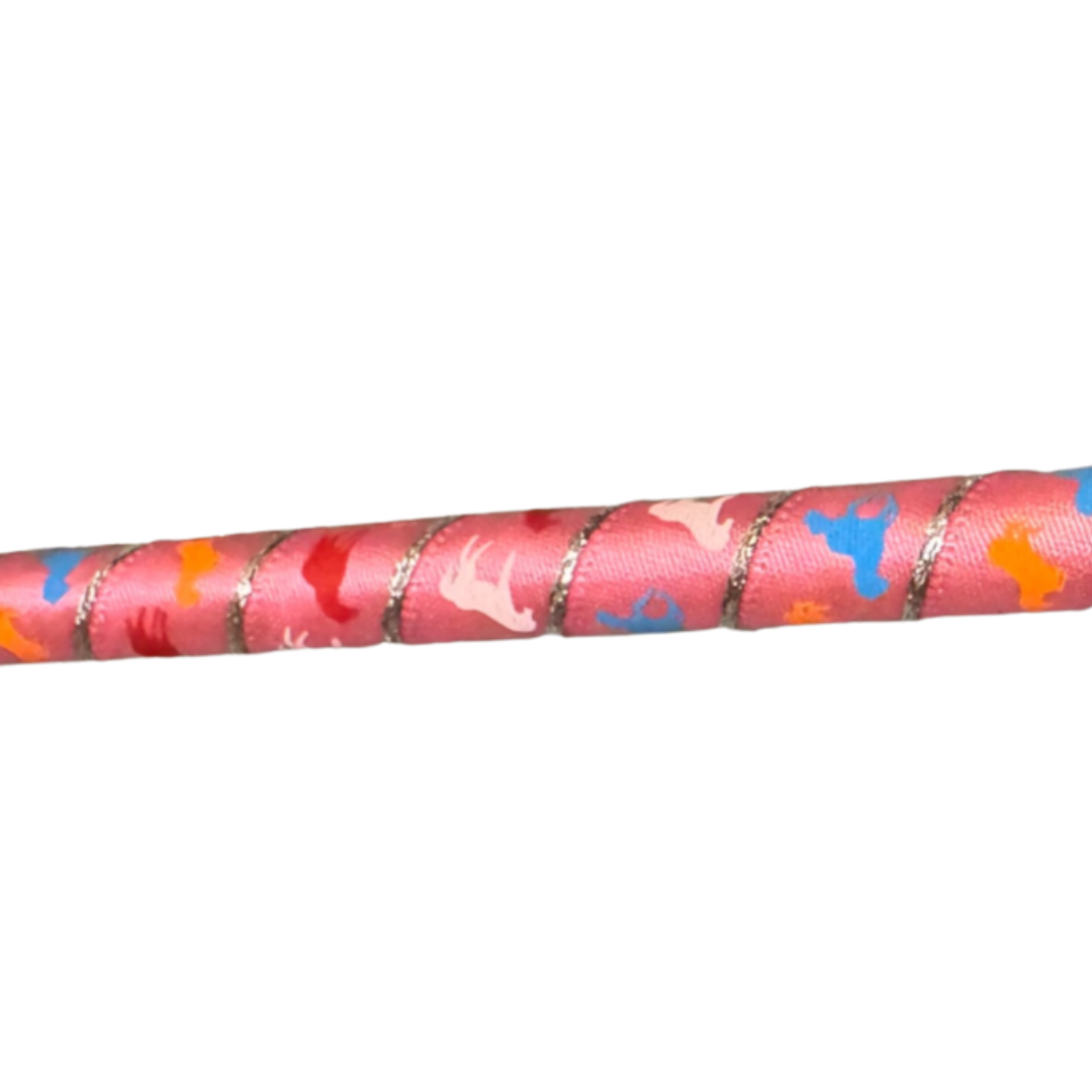 Horse Riding Whip Edward Goddard Training Crop 55cm Pink With Horse Print Handle