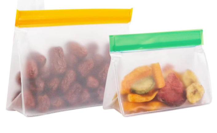10 Silicone Reusable Stand Bottom Design Food Storage Bags Freezer Safe