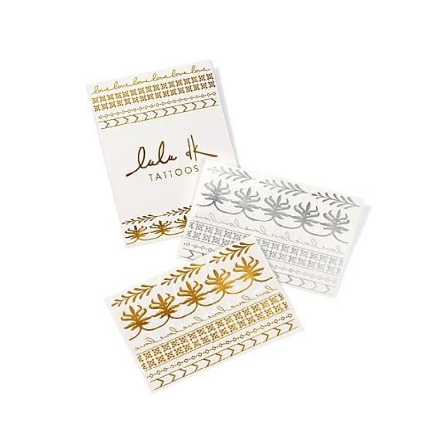 Tattoos Gold & Silver Temporary Metallic Tattoos by LuLu DK Love Story