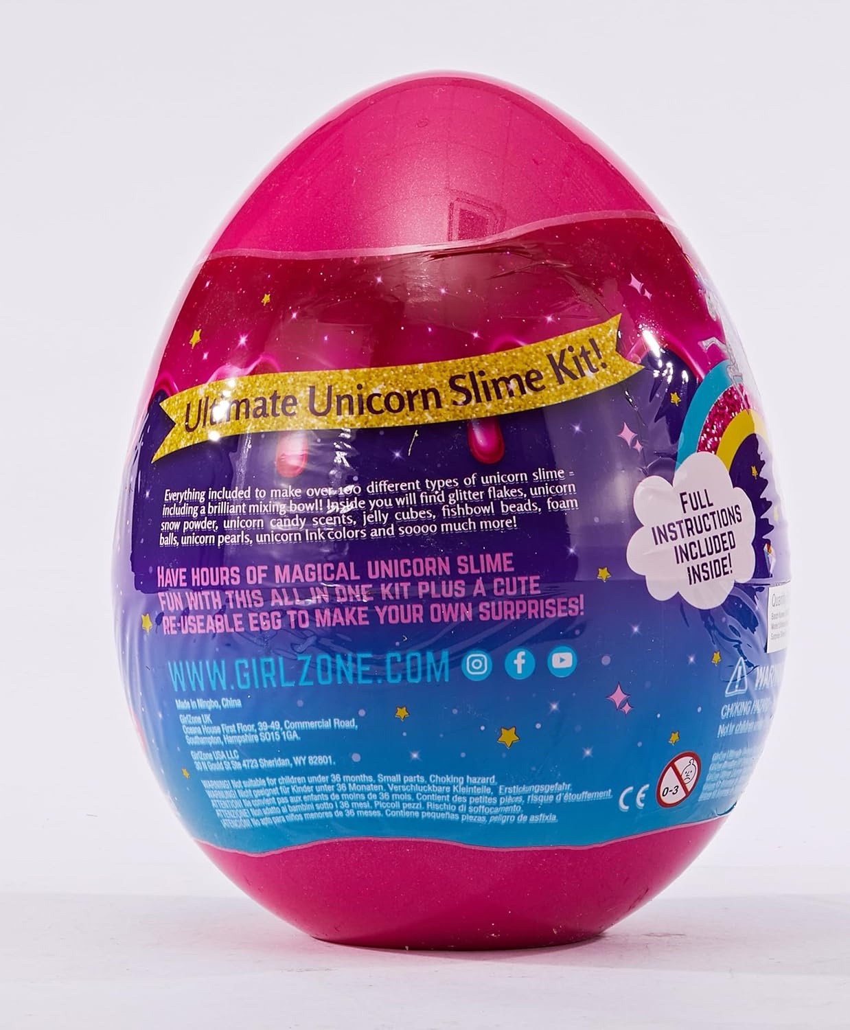 Unicorn Egg Sparkly Slime Kit - Create Magical Unicorn Slime - Fun Sensory Toy