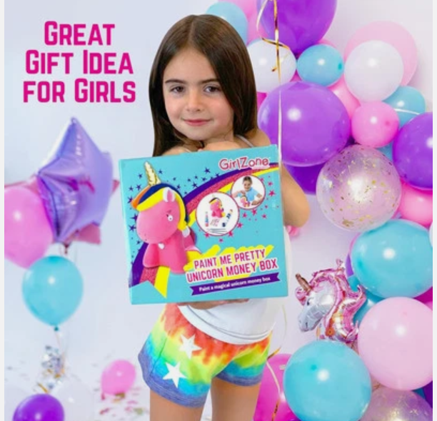 Piggy Bank Unicorn Paint Your Own Kit, Great Craft Kit For Kids Great Fun
