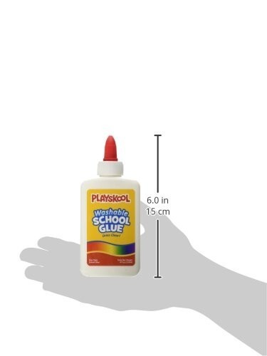 Glue Playskool Washable School Glue 4oz Bottle 3 Pack Bundle
