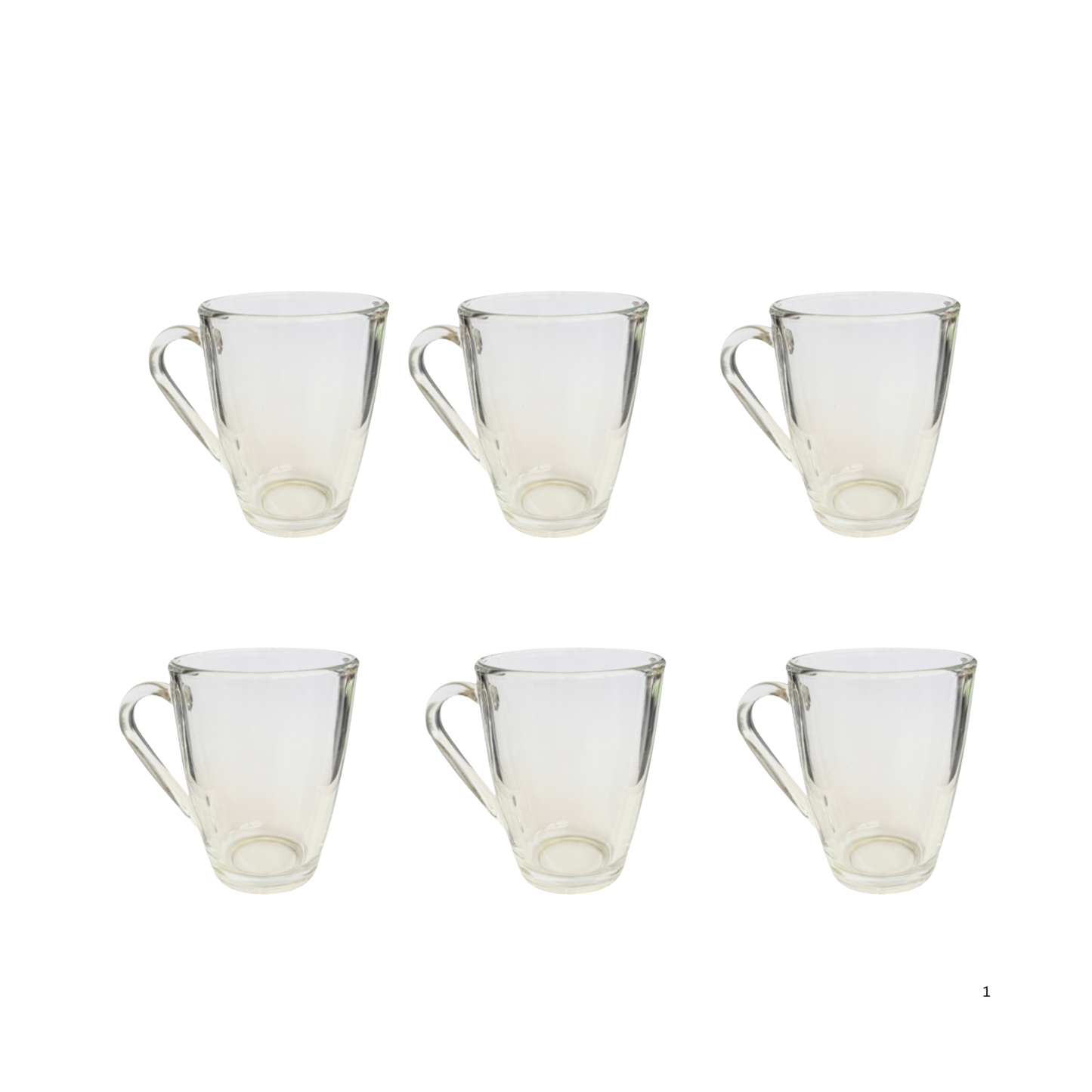Bormioli Rocco Icon Clear Glass Mugs - Set of 6