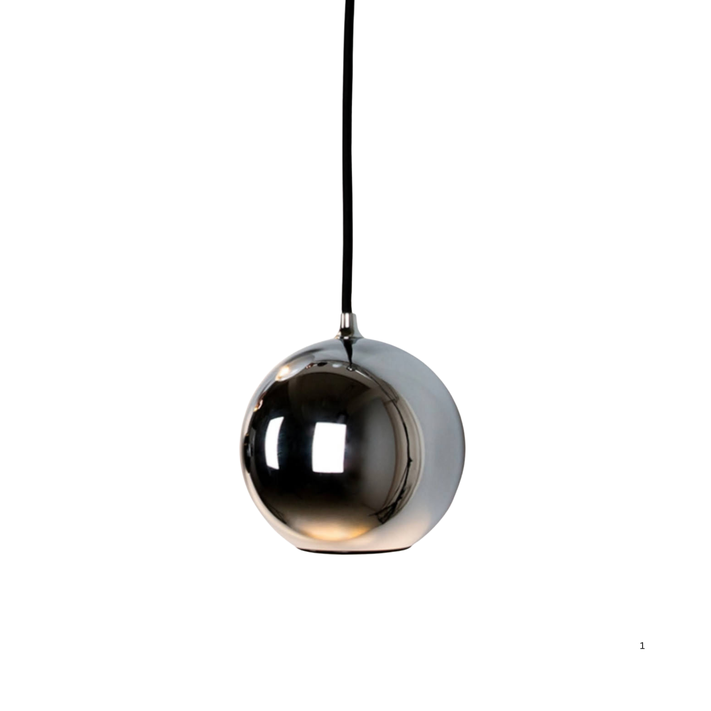 Innermost Boule LED Ceiling Pendant Light - Black/Chrome Lampshade