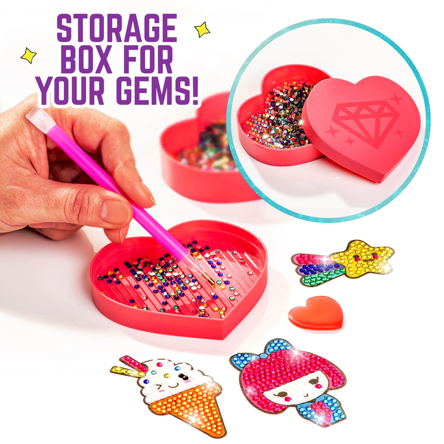 Creative Kids Crafts Set Sparkle Diamond Gem Art Stickers Painting Kit