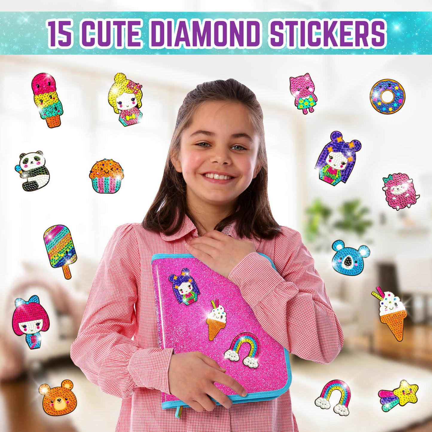 Creative Kids Crafts Set Sparkle Diamond Gem Art Stickers Painting Kit