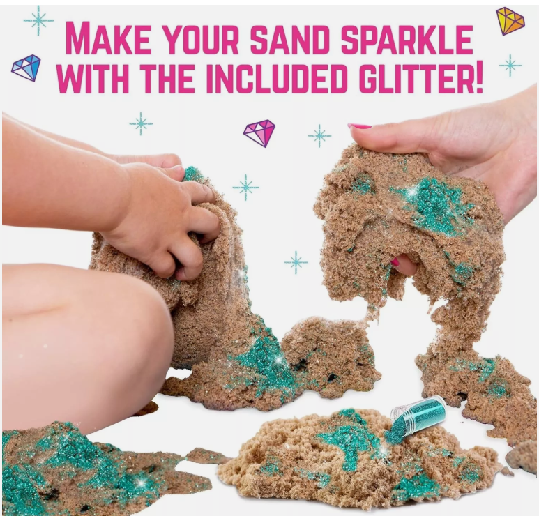 Kinetic Sand Mermaid Sensory Sand Kit, 2lbs Moldable Play Sand for Kids Aged 3+