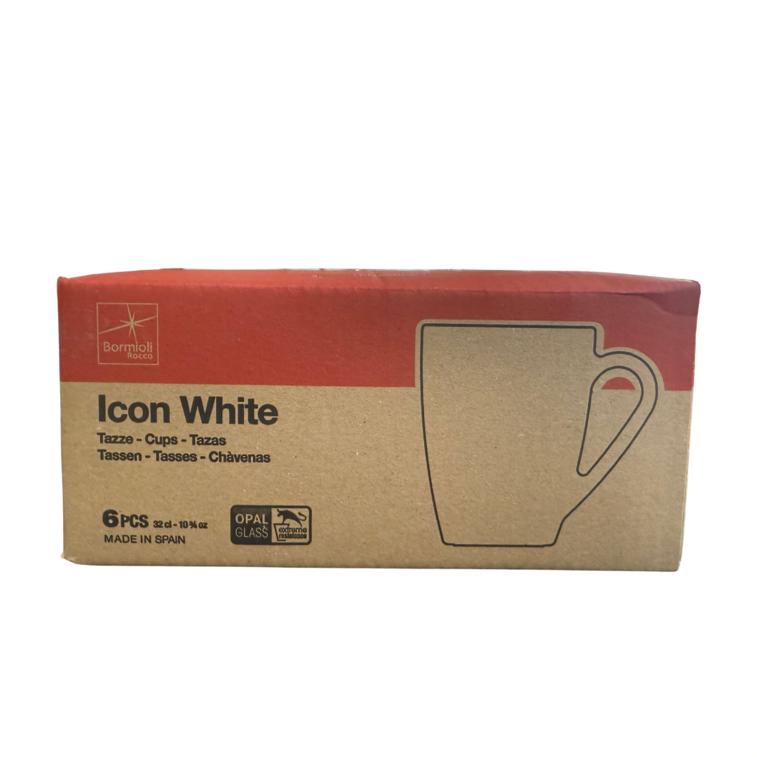 Bormioli Rocco Icon White Mugs