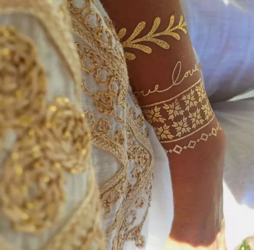 Tattoos Gold & Silver Temporary Metallic Tattoos by LuLu DK Love Story