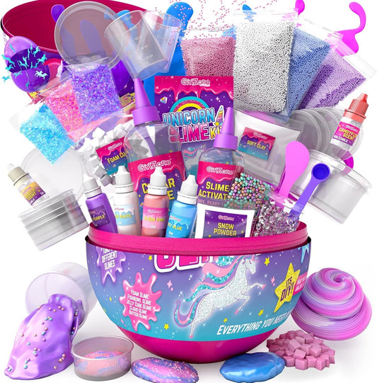 Unicorn Egg Sparkly Slime Kit - Create Magical Unicorn Slime - Fun Sensory Toy
