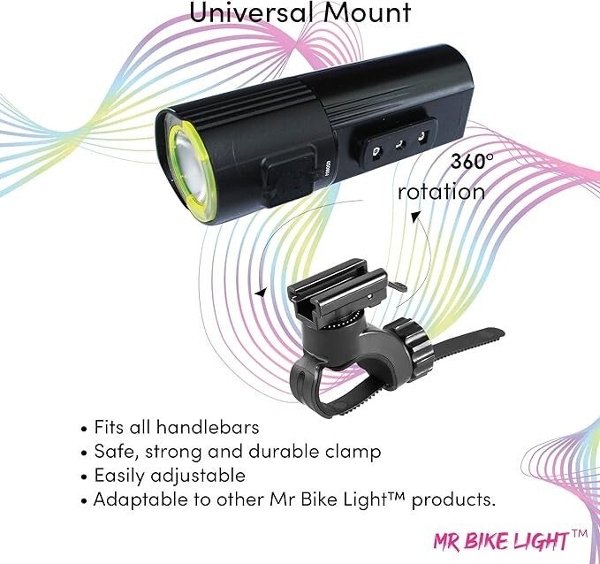 Front & Rear Bike Lights Rechargeable 1000 Lumens Mr Bike Lights