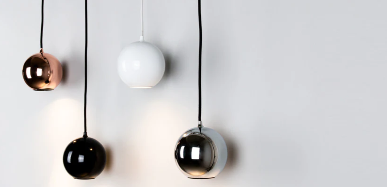 Innermost Boule LED Ceiling Pendant Light - Black/Chrome Lampshade