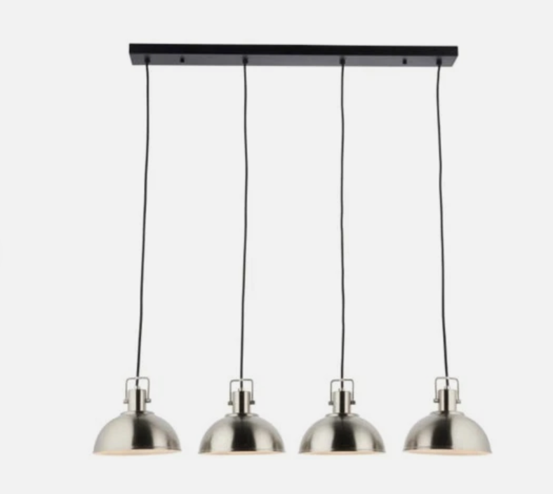 Four Light LED Bar Pendant Saxby Kella Lampshade