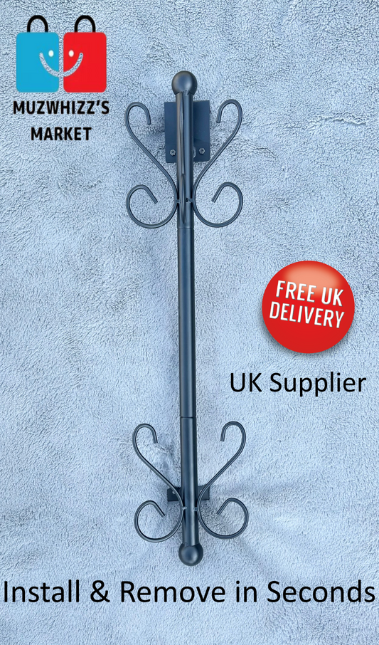 COAT HANGER, UMBRELLA, CLOTHES HOLDER HAT TREE OVER DOOR SPACE SAVER