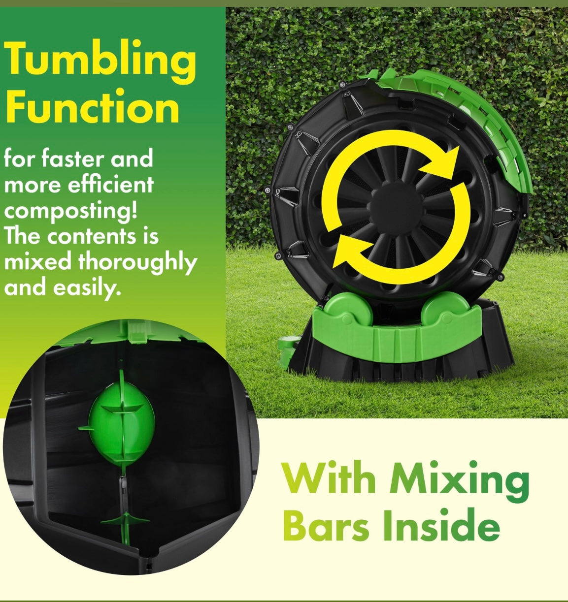 Tumbling Rolling Composting Barrel  50L