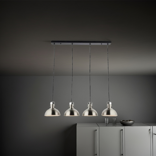 Four Light LED Bar Pendant Saxby Kella Lampshade