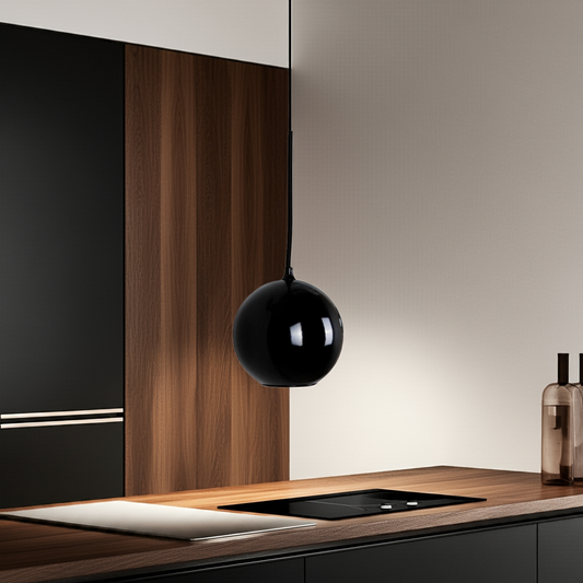 Innermost Boule LED Ceiling Pendant Light - Black Lampshade