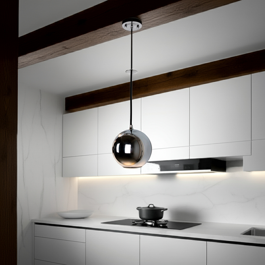 Innermost Boule LED Ceiling Pendant Light - Chrome Lampshade