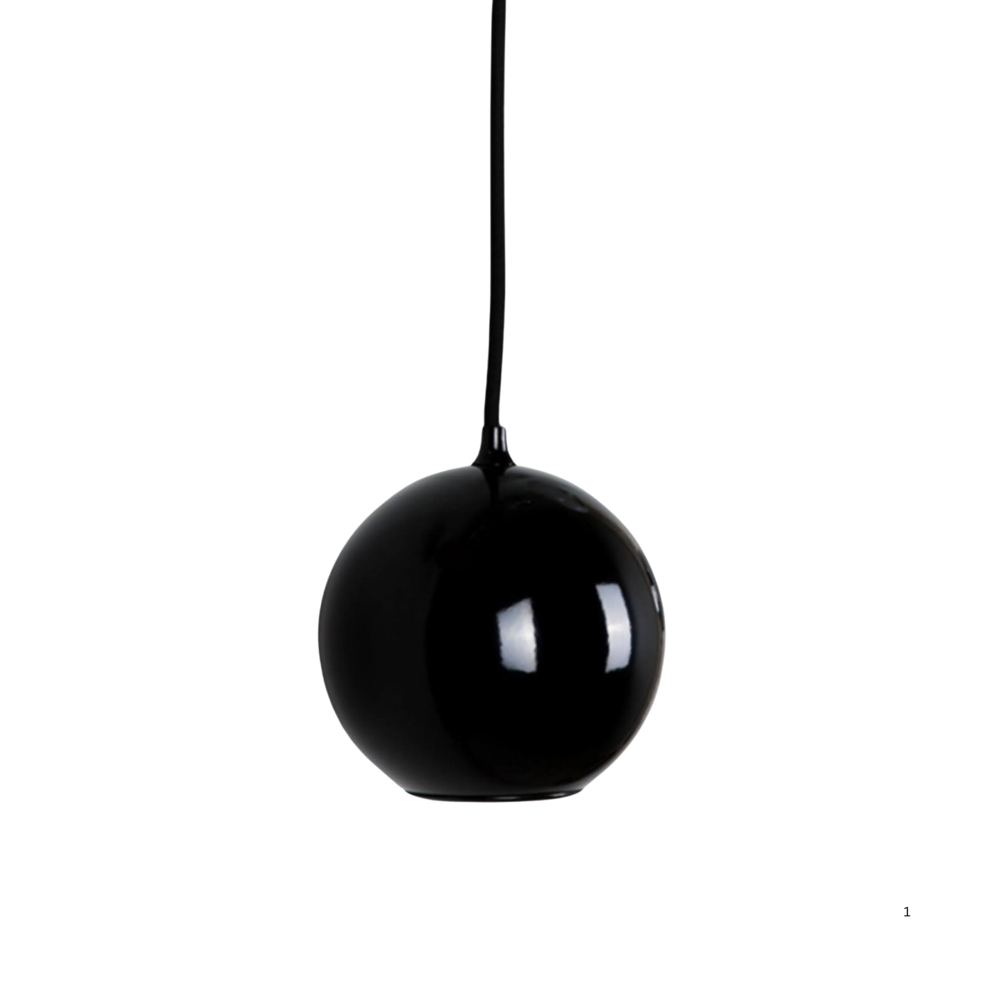 Innermost Boule LED Ceiling Pendant Light - Black/Chrome Lampshade