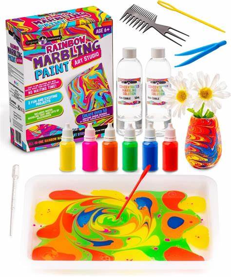 Rainbow Marbling Paint Kit