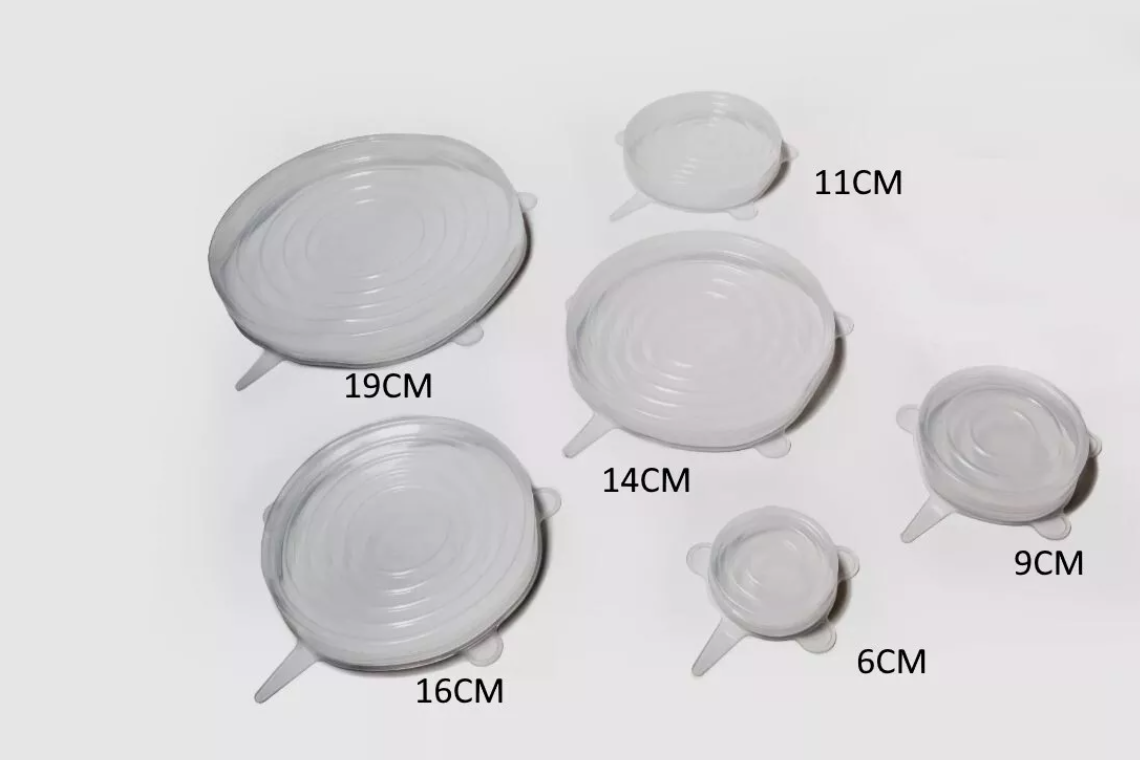 12 Pcs Reusable Silicone Stretch Food Bowl Wraps Storage Lids Cover